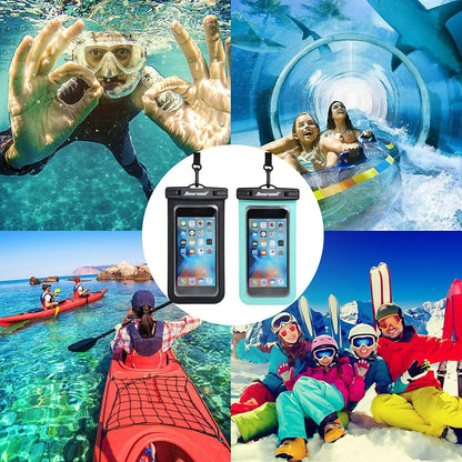 Waterproof Phone Pouch, Waterproof Phone Case for Iphone 15 14 13 12 Pro Max XS Samsung, IPX8 Cellphone Dry Bag Beach Essentials 2Pack-8.3"