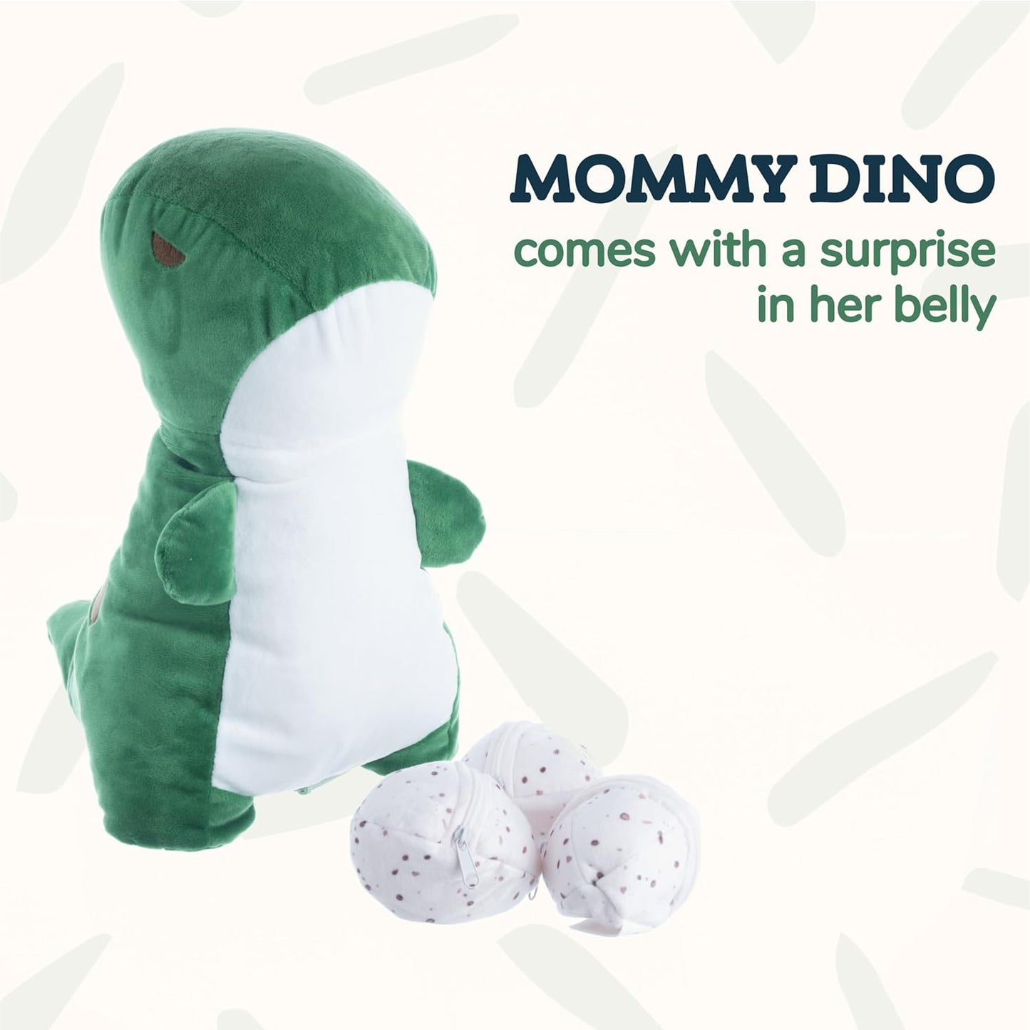 Snugababies Dinosaur (T-Rex) Stuffed Animals for Girls Ages 3 4 5 6 7 8 Years; Stuffed Mommy Dinosaur with 3 Baby Dinos in Her Tummy; Toy Pillows for Girls