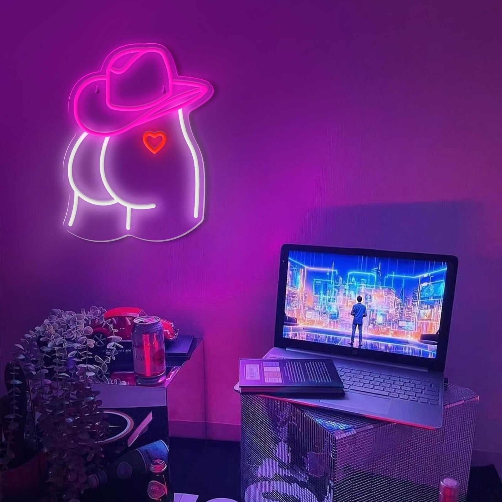 Cowboy Hat Neon Sign,Cowgirl Led Neon Signs for Girl Party Decoration Cowgirl...