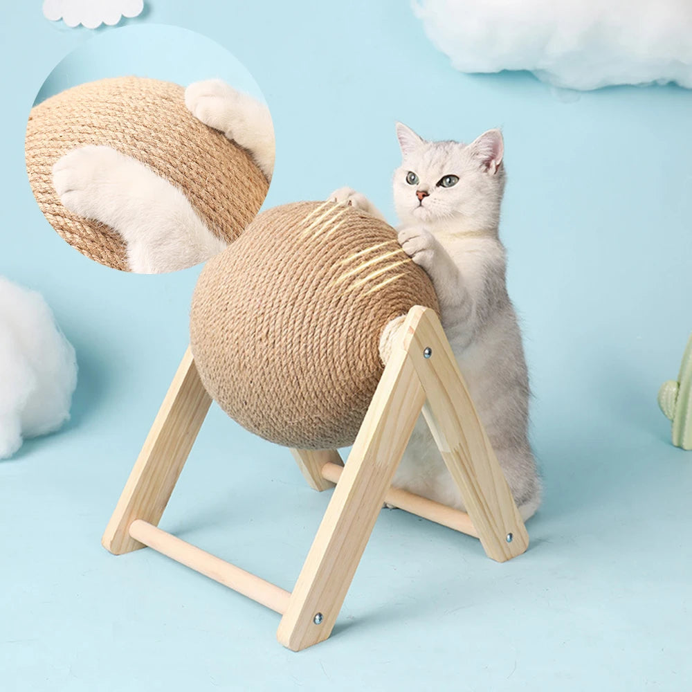 Cat Scratching Ball Toy Kitten Sisal Rope Ball Board Grinding Paws Cats Scratcher Wear-Resistant Pet Furniture Supplies