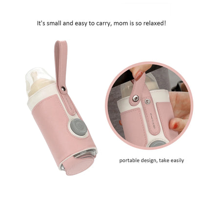 Portable Bottle Warmer, Yadala Intelligent Bottle Warmer, Fast Charge, 3-Speed Temperature Regulation, Pink