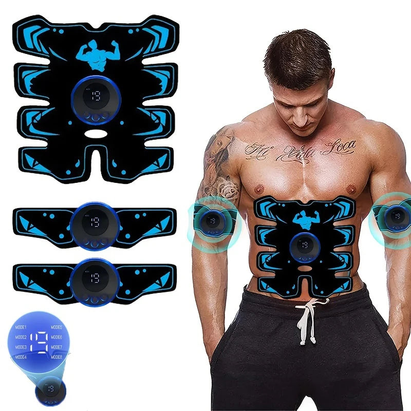 Rechargeable EMS Wireless Muscle Stimulator Trainer Smart Fitness Abdominal Training Electric Body Massager Sports Lose Weight