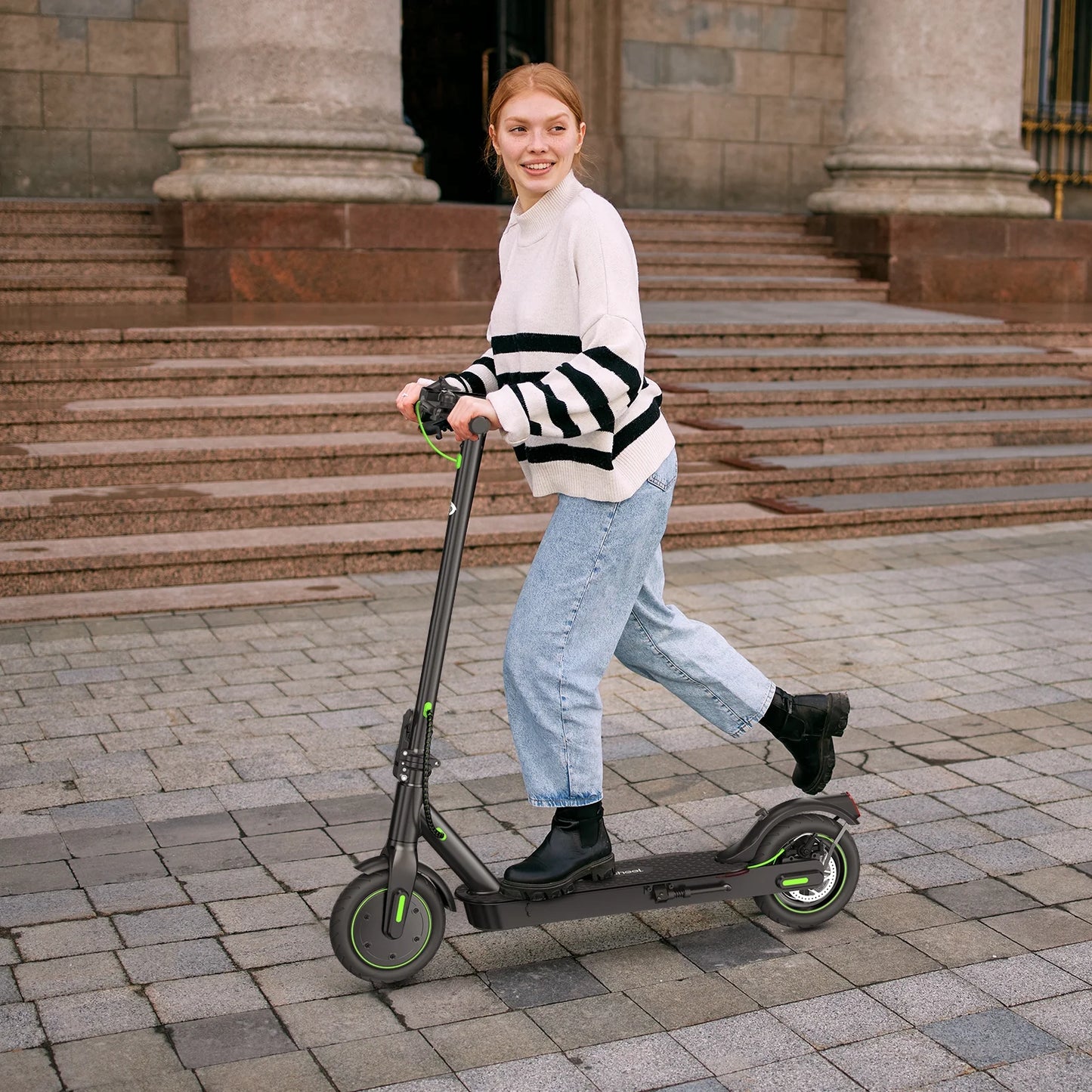 S9Pro Electric Scooter, 18.6 Mph E Scooter, up to 21 Miles Long Range 350W Electric Scooters Adults, Pneumatic Tires with Smart Scooter App